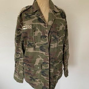 Top Shop Camo Studded Jacket size 2